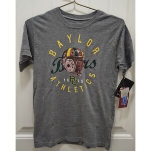 Wes & Willy Baylor Bears Retro  Graphic Tee Charcoal Youth Med NWT